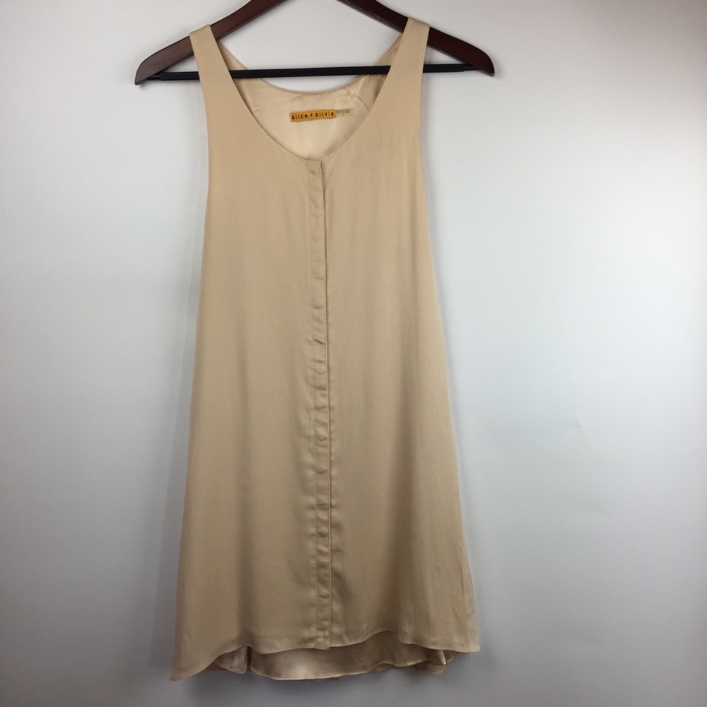 alice + olivia Shirt Dress Silk Stretch M